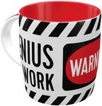 Nostalgic-Art Retro Kaffeebecher, 330 ml, Genius at Work | Keramik-Tasse f&uuml;r Kaffee,