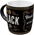 Nostalgic-Art Retro Kaffeebecher, 330 ml, Black Tea | Keramik-Tasse f&uuml;r Kaffee,