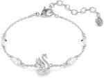 Swarovski Swan Armband, Verschiedene Schliffe, Schwan, Wei&szlig;, Rhodiniert