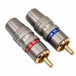 Sinuslive CS-2 High End Cinchstecker 2 St&uuml;ck &ndash; RCA Stecker zum Anl&ouml;ten, 24...