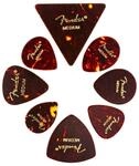 Fender Celluloid Gitarrenplektren Schildkr&ouml;te Medium 8x | 8er Plektrum Set,