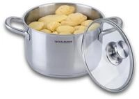 Fackelmann Kochtopf mit Deckel &Oslash; 24 cm &ndash; Edelstahl, 5l, ergonomischer Griff,...