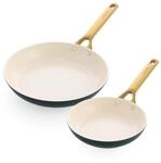 GreenPan Reserve Set 2 Bratpfannen 20/26 cm, Keramik-Antihaft, Dunkelgr&uuml;n 