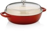 kela Schmorpfanne hoher Rand, 28 cm, Calido, Glasdeckel, Induktion, rot |...