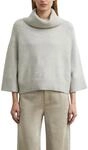 COMMA Damen Poncho-Pullover &ndash; Loose Fit, Rollkragen, 3/4-&Auml;rmel