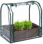 Relaxdays Fr&uuml;hbeet, Pflanzsack, HBT: 70x68x50 cm, PVC-Folie, Stahl, T&uuml;r mit