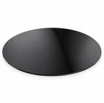 Relaxdays Glasplatte, 6 mm, &oslash; 50 cm, Tisch & Kamin, Tischplatte, schwarz 