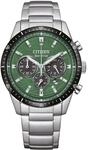 Citizen Herrenuhr Edelstahl 39 mm | Analog Chronograph Kristallglas 10 bar
