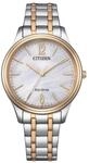 Citizen Damenuhr Edelstahl, Wei&szlig;, 34 mm, EM0416-78A | Analog Quartz,...