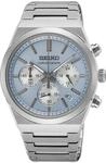 Seiko Chronograph Armbanduhr f&uuml;r M&auml;nner in der Farbe Silber mit Armband aus