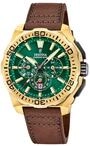 Festina Herrenuhr Analog aus Leder Braun F20728/2 | Quarzwerk, Chronograph, Kalender,