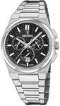 Festina Swiss Made Herrenuhr Analog aus Edelstahl 316l Silberfarben | Quarz,