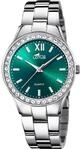 Lotus Damen Uhr Analog aus Edelstahl 316L Silber - Quarzwerk - Mineralglas