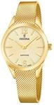 Festina Swiss Made Damen Armbanduhr Edelstahl 316L Gold - Quarzwerk - Saphirglas