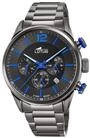 Lotus Herrenuhr Analog aus Edelstahl 316l Schwarz | Quarzwerk, Chronograph, Kalender,