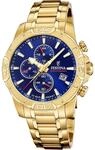 Festina Herrenuhr Analog aus Edelstahl 316l Goldfarben F20705/3 | Quarzwerk,