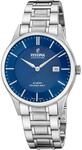 Festina Swiss Made Herrenuhr Analog aus Edelstahl 316l Silberfarben | Quarzwerk,
