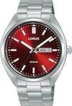Lorus Herren Analog Quarz Uhr mit Edelstahl Armband,Silber/Gr&uuml;n