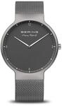 BERING Herren Quarz Uhr | Armbanduhr 40 mm graues Edelstahlgeh&auml;use und graues