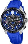 Lotus Herrenuhr Analog aus Edelstahl und Kautschuk Blau | Quarzwerk,...