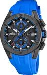 Lotus Herrenuhr Analog aus Edelstahl und Kautschuk Blau | Quarzwerk,...