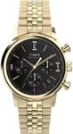 Timex Herrenuhr Marlin Herren Edelstahl Gold Stahl Geh&auml;use Quarzwerk Schwarzes