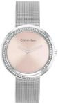 Calvin Klein Analog Quarzuhr f&uuml;r Damen mit Edelstahl-Mesh-Gliederarmband Kollektion