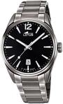 Lotus Herrenuhr Analog aus Edelstahl 316l Grau | Quarzwerk, Kalender,