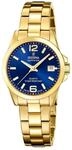 Festina Swiss Made Damenuhr Analog aus Edelstahl 316l Goldfarben | Quarzwerk,