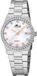 Lotus Damen Uhr Analog aus Edelstahl 316L Silber - Quarzwerk - Mineralglas
