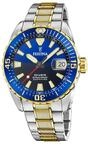 Festina Herren Uhr Analog aus Edelstahl 316L Mehrfarbig - Quarzwerk - Kalender -