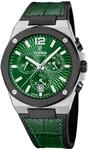 Festina Swiss Made Herren-Chronographenuhr aus Stahl mit Lederarmband F22003/3