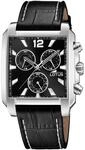 Lotus Herrenuhr Analog aus Leder Schwarz | Quarzwerk, Chronograph,