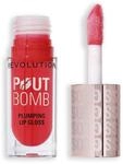 Revolution Pout Bomb Plumping Lip Gloss, Cherry Sheer Red | Aufbaubar, Hoher Glanz