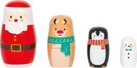 small Foot Matrjoschka Weihnachten Figuren aus Holz, niedliche Nistpuppen,...