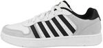 K-Swiss Court Palisades Herren Turnschuh , White Gray Black, 43 EU