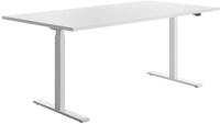 E-Table 180x80 weiss, weiss | Made in Germany | Ergonomisch | h&ouml;henverstellbar 