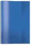 HERMA 7483 Heftumschlag A5 Transparent Blau, Hefth&uuml;lle aus strapazierf&auml;higer &