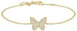 ANIA HAIE Damen Armband SUNNY SPARKLER Butterfly Pav&eacute; aus 925 Sterling Silber,