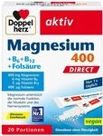 Doppelherz Magnesium 400 + B6 + B12 + Fols&auml;ure DIRECT - Magnesium unterst&uuml;tzt die