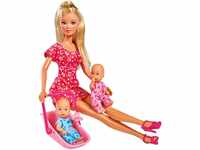 Simba 105730211 - Steffi Love Babysitter, mit zwei Babys, mit Baby-Tragegurt und