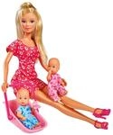 Simba 105730211 - Steffi Love Babysitter, mit Zwei Babys, mit Baby-Tragegurt und