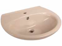'aquaSu® Waschtisch 60 cm | Halbrundes Keramik Waschbecken | Sanitärfarbe