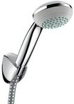 hansgrohe Crometta 85 Duschkopf, inkl. Duschkopfhalterung, Chrom, 1 Strahlart