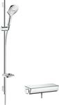 hansgrohe Set ECOSTAT SELECT COMBI 27039400 m.Brausestange. 0,90m weiss/verchromt,