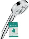 hansgrohe Crometta 100 - wassersparender Duschkopf 9 l/min (EcoSmart), Handbrause mit