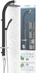 Sch&uuml;tte MADAGASKAR Regendusche mit Handbrause, Brausestange in schwarz mit