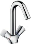 hansgrohe Wasserhahn Logis 2-Griff Waschtischarmatur, Auslauf-H&ouml;he 220mm, ohne