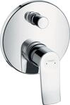 hansgrohe Metris Unterputz Wannenarmatur, f&uuml;r 2 Funktionen, Chrom