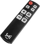 SeKi Easy schwarz lernf&auml;hige Universal-Fernbedienung mit gro&szlig;en Tasten - f&uuml;r
